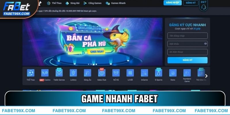 Game Nhanh FABET – Chơi Tức Thì, Thưởng Nóng Từng Giây